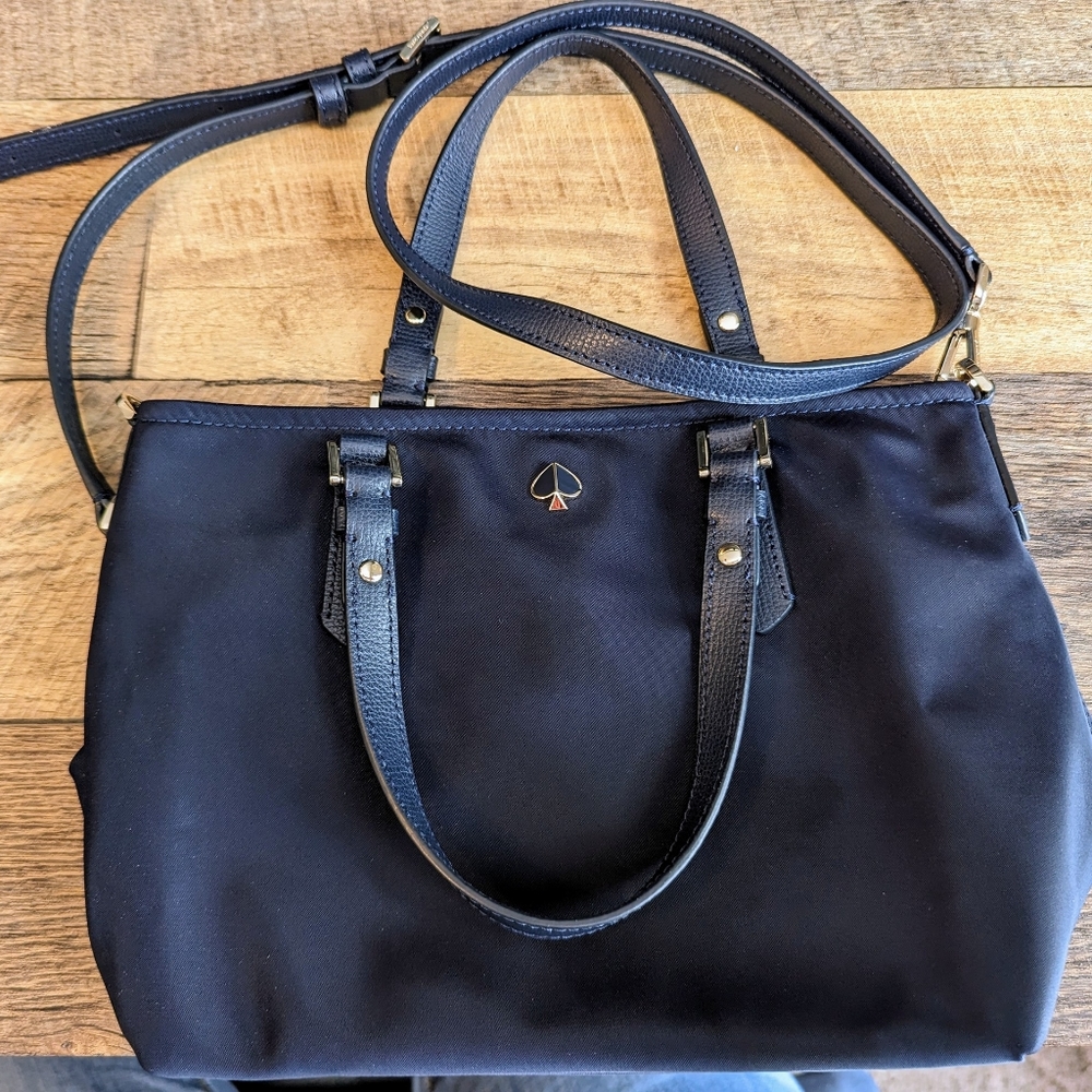 Small Navy Kate Spade Nylon Satchel